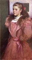 Alexander, John White - Young Girl in Rose, Portrait of Eleanora Randolph Sears